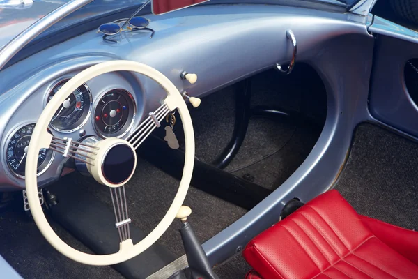 Szczegóły niebieski retro samochodów — Zdjęcie stockowe