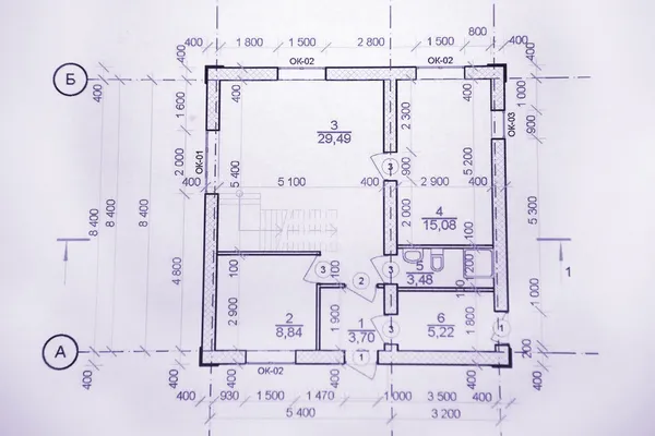 Egy épület tervezés — Stock Fotó