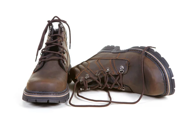 Homem marrom sapatos — Fotografia de Stock