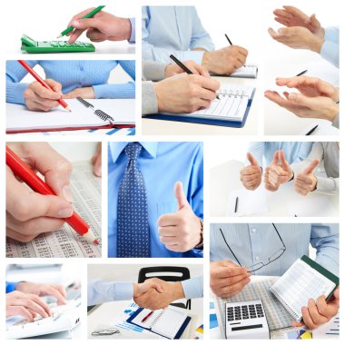 kolaj. businessmans ofis