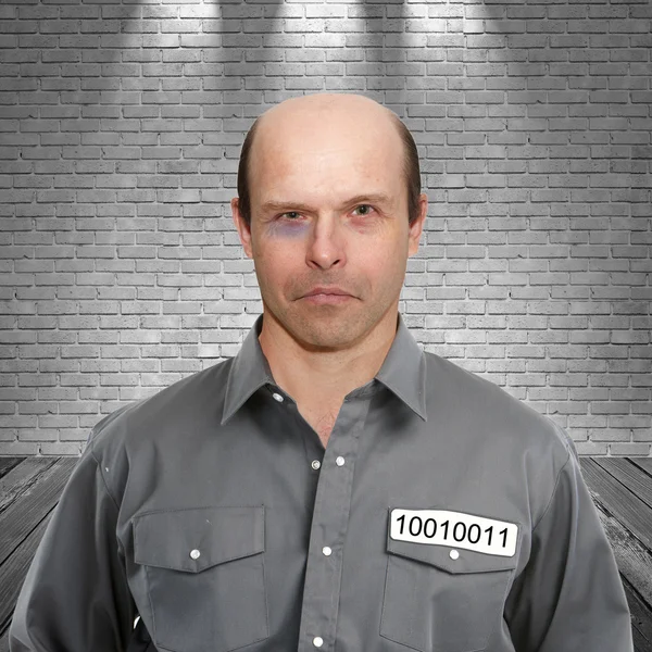 Criminal in prison — Stock Photo, Image