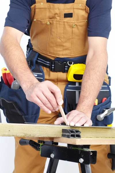 Mature Contractor. The carpenter — Stock Photo, Image