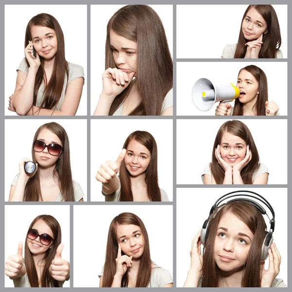 Attractive young female and emotions — Stock Photo, Image
