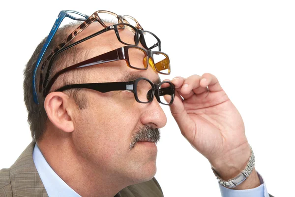 The businessman and spectacles — Stock Photo, Image