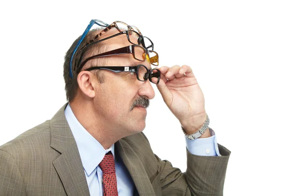 The businessman and spectacles — Stock Photo, Image