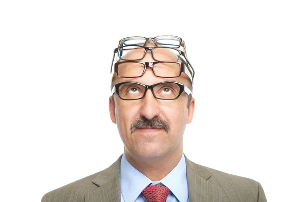 The businessman and spectacles — Stock Photo, Image