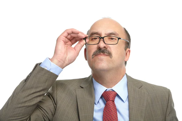 The businessman in spectacles Royalty Free Stock Photos