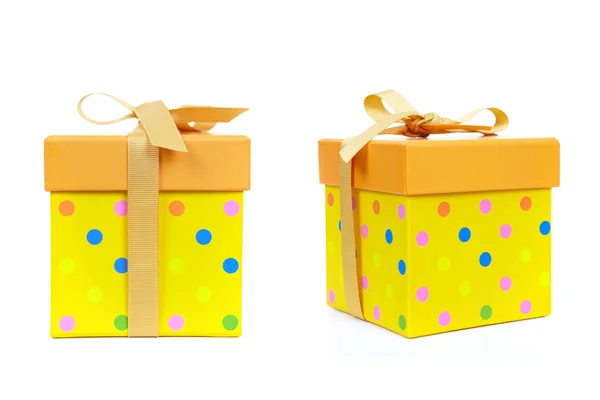 Żółte pudełko ozdobne — Zdjęcie stockowe