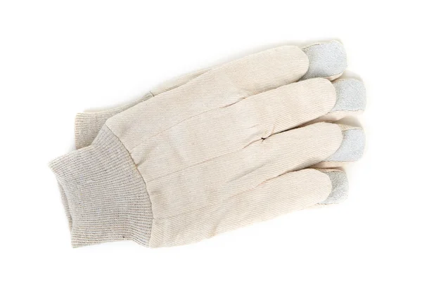 White leather gloves — Stock Photo, Image