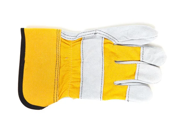 Yellow leather gloves — Stock Photo, Image