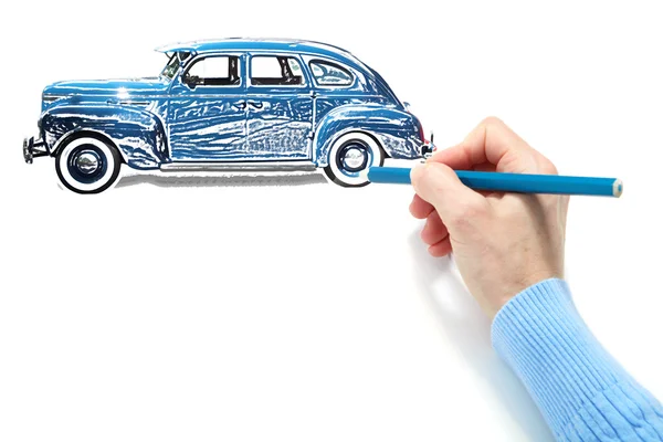 Drawing of the automobile — Stock Photo, Image
