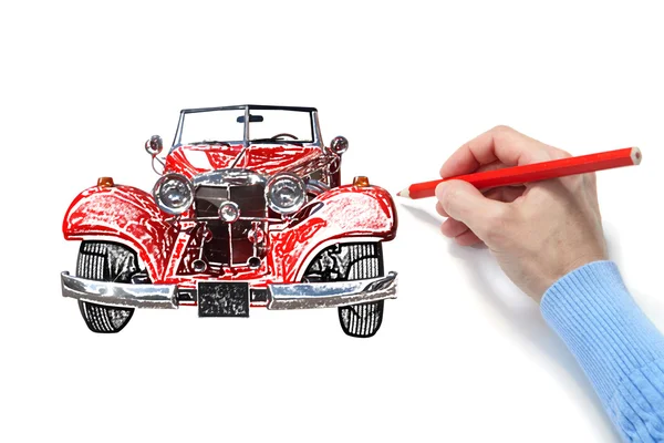 Drawing of the automobile — Stock Photo, Image