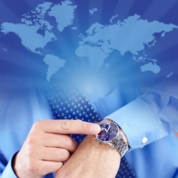 Businessman and watch — Stock Photo, Image