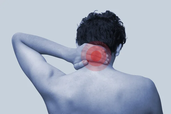 Pain in neck — Stock Photo, Image