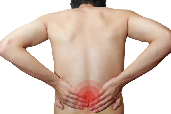 Pain in back — Stock Photo, Image