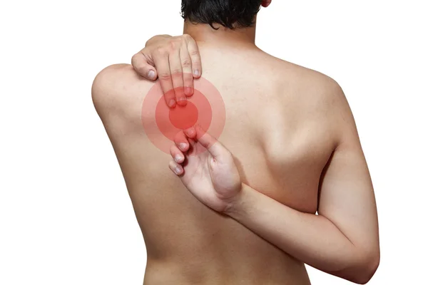 Pain in back — Stock Photo, Image