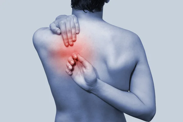 Pain in back — Stock Photo, Image