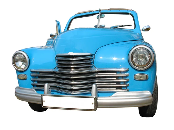 Retro vintage blue dream luxury car isolated — Stock Photo, Image
