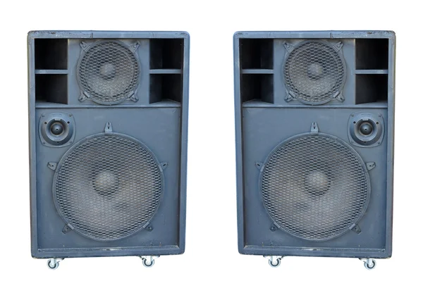 Old powerful stage concerto audio speakers isolated — Stock Photo, Image