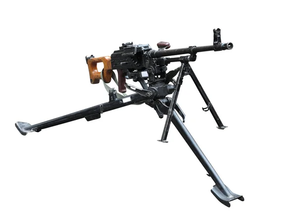 Old soviet army machine gun isolated on white — Stock Photo, Image