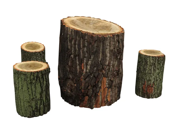 Bahçe mobilya ahşap günlükten izole yapılmış