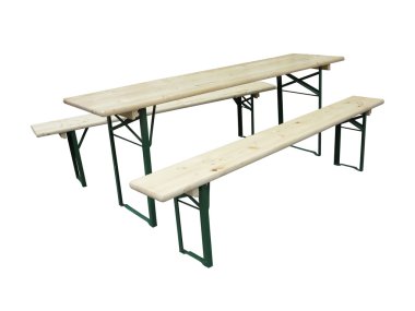 beyaz bitti izole çok basit bahçe mobilyaları