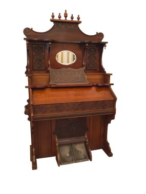 19. yüzyıl klavsen, küçük organ müzik aleti Isola