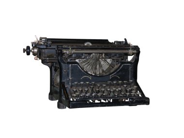 beyaz bitti izole eski vintage daktilo