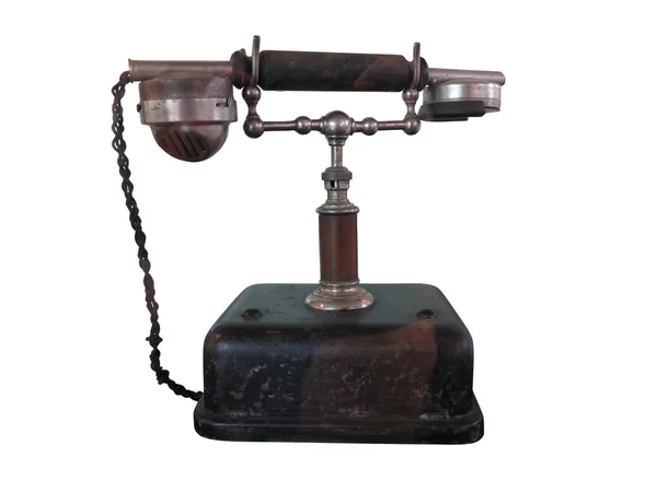 Vintage retro phone isolated on white — Stock Photo, Image