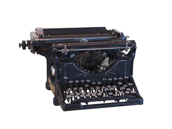 Alte alte Schreibmaschine isoliert über weiß — Stockfoto