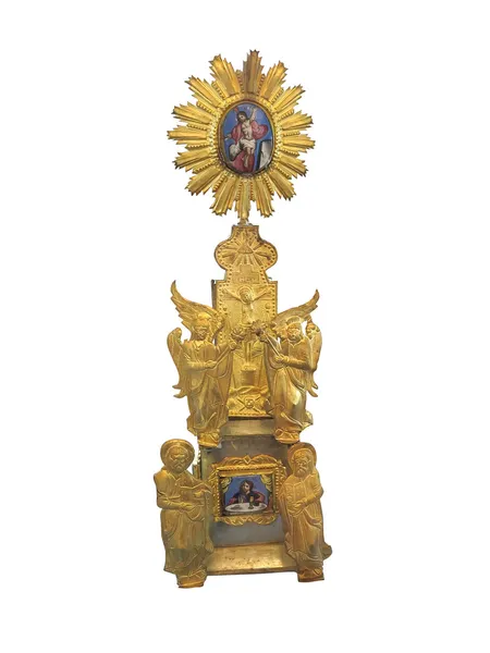 Utensilio de la iglesia de oro aislado sobre blanco — Foto de Stock