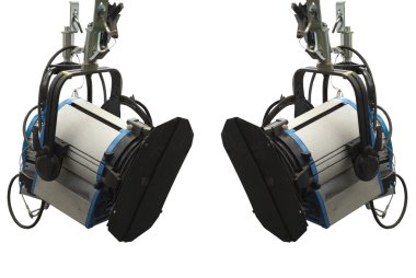 Stüdyo aydınlatma beyaz bitti izole sahne Ekipmanı