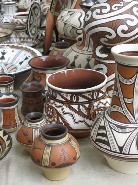 renkli tasarlanmış kil seramik Seramik vazolar