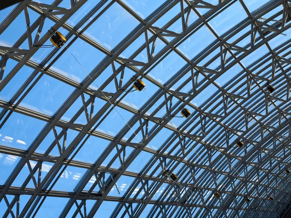 Estructuras de la ventana del techo de cristal del tragaluz — Foto de Stock