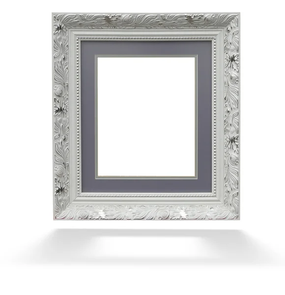 Klassieke witte houten frame geïsoleerd — Stockfoto