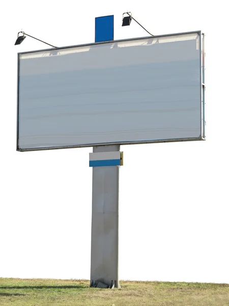 Billboard advertising panel with empty space and light projector — Stock Photo, Image