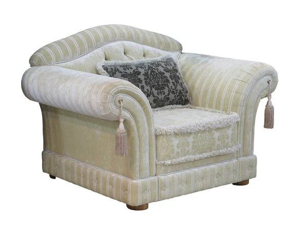 Retro sedia di lusso vintage classico isolato su bianco — Foto Stock