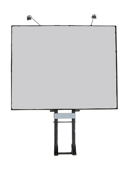 Billboard advertising panel with empty space and light projector — Stock Photo, Image