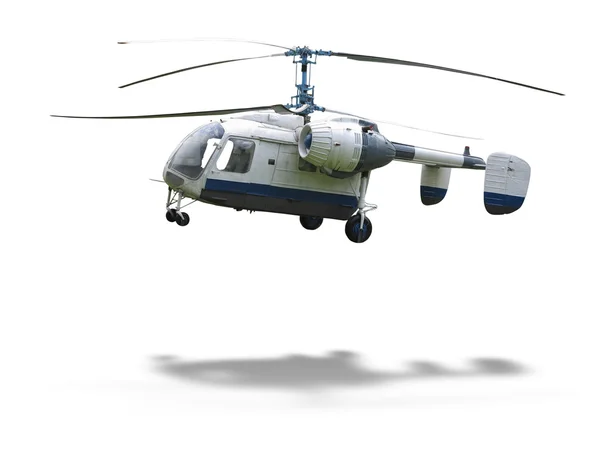 KA-26 russian double rotor helicopter isolated on white backgrou — Stock Photo, Image