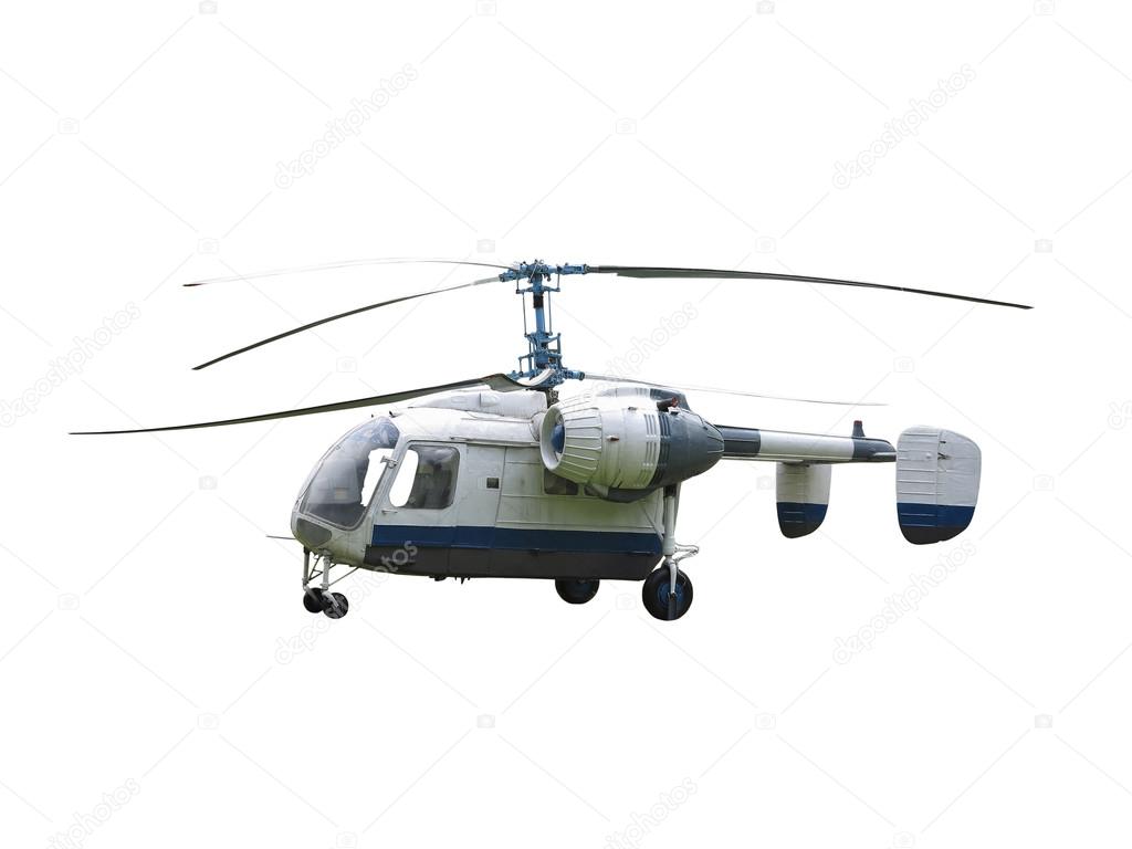 KA-26 hélicoptère russe à double rotor isolé sur fond blanc — Photo de  stock par ©arogant - 50975221, image size:1024x768