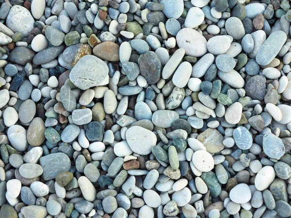 Mar Colorido Cinza Pedras Pequenas Seixos Fundo Praia — Fotografia de Stock