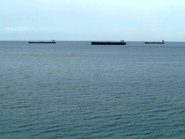 dry Cargo Ships at Anchorage in Black Sea