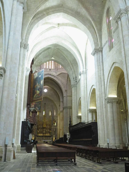 Interior Details Medieval Catholic Cathedral Saint Mary Tarragona Catalonia Spain — Photo