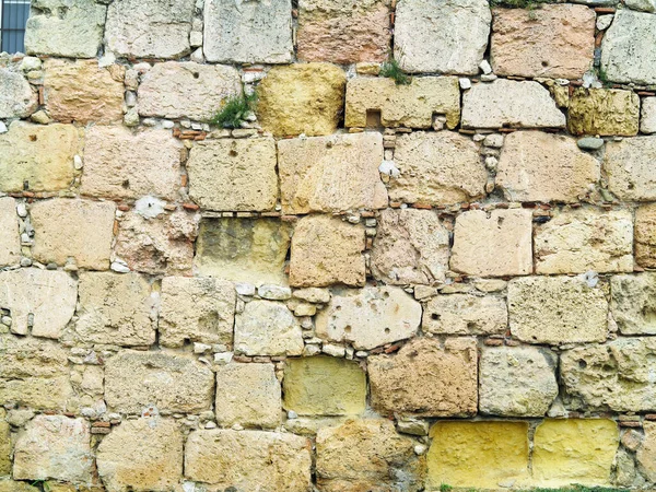 Pared Del Castillo Hecha Piedras Viejas Texturas Para Diseño Fondo — Foto de Stock