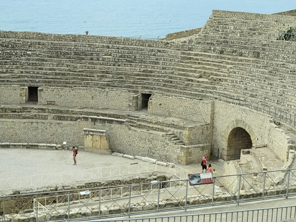 Tarragona Spain 2022 View Ruins Ancient Roman Amphitheater — Foto de Stock