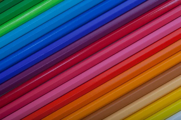 Colored Pencils Diagonal — Stock Photo, Image