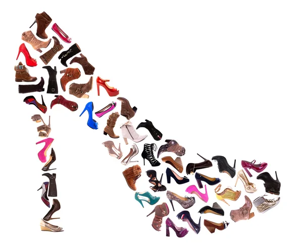 Senhoras Sapatos Colagem — Fotografia de Stock