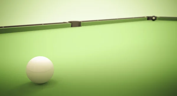 Eight Ball Next to Corner Pocket — Stock Photo, Image