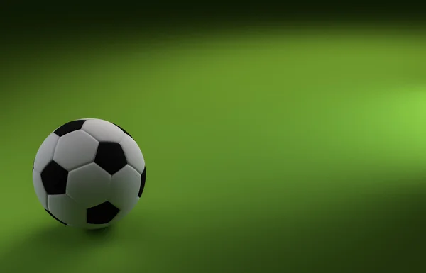 Fotboll på grön bakgrund — Stockfoto