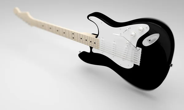 Guitarra eléctrica negra — Foto de Stock